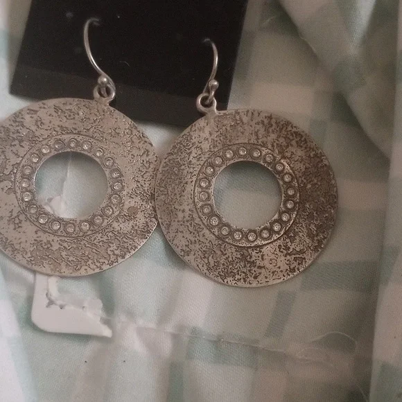 Silpada Sterling Silver cubic zirconia dangle earrings/W1871 - Picture 2 of 2